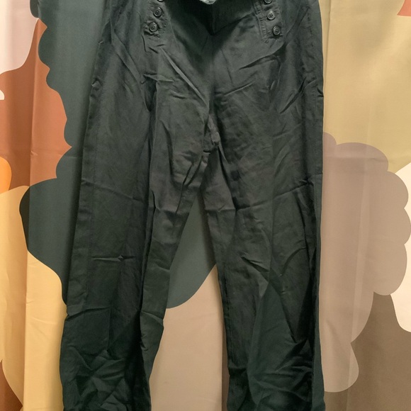 Larry Levin Dark Blue Linen straight leg pants - Picture 3 of 3